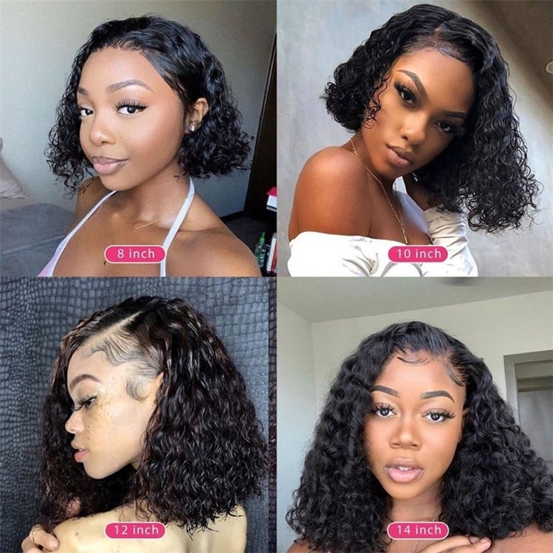 Short Curly Bob Wig 13x4 Lace Human Hair Wigs for Women Remy Pre Plucked Deep Wave 4X4 Closure Lace Wig 13x1 5x1 T Part Lace Wig US Mall Lifes