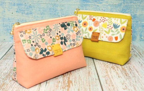 DIY Adorable Zip Floral Clutch-Template + Instructions