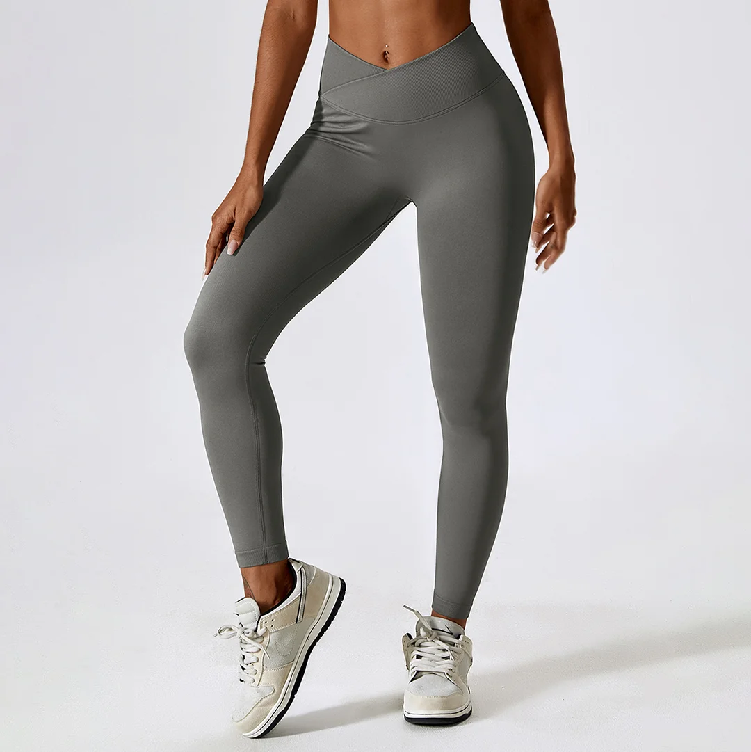 WonderxFans Seamless crossover high-rise leggings