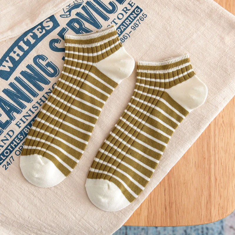 Letclo™ Summer Thin Cute Cotton Striped Pattern Socks letclo Letclo