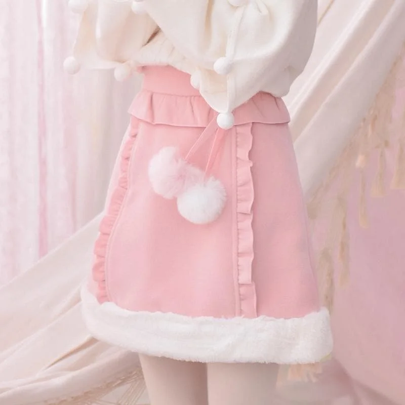 Pink Pastel Plush Skirt SP1811725