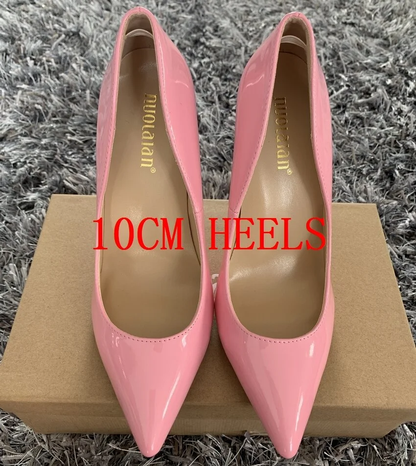 Autums Spring 2019 New Women Pumps Patent Leather Ladies Sexy Wedding High Heel Shoes Woman Party Wedding Pumps