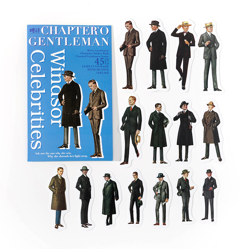 Sticker - Age of Gentlemen Series Vintage Suit Men Landscape 