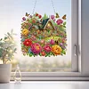 (US Only)Garden House 2D Flat DIY Diamond Art Pendant Home Wall Decoration Crafts