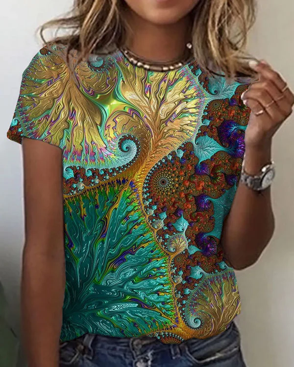 Women's Mandala Abstract Pattern Tee