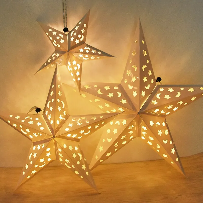 Eid Mubarak Hollow Out Star Hanging Pendant Ramadan Decorations For Home Islam Muslim Light Gifts Eid Al Adha DIY Birthday Party