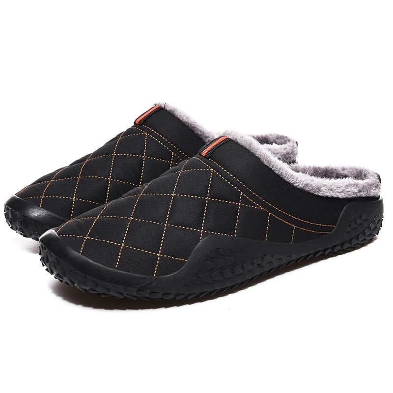 New Cotton Slippers Men Winter Outdoor Men Shoes WaterProof Cold-Proof Casual Shoes Men Plush Warm Man Footwear Big Size 39-48