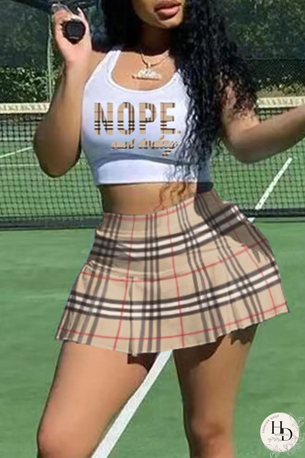 Leopard Print Casual Print Split Joint Fold U Neck Sleeveless Two Pieces