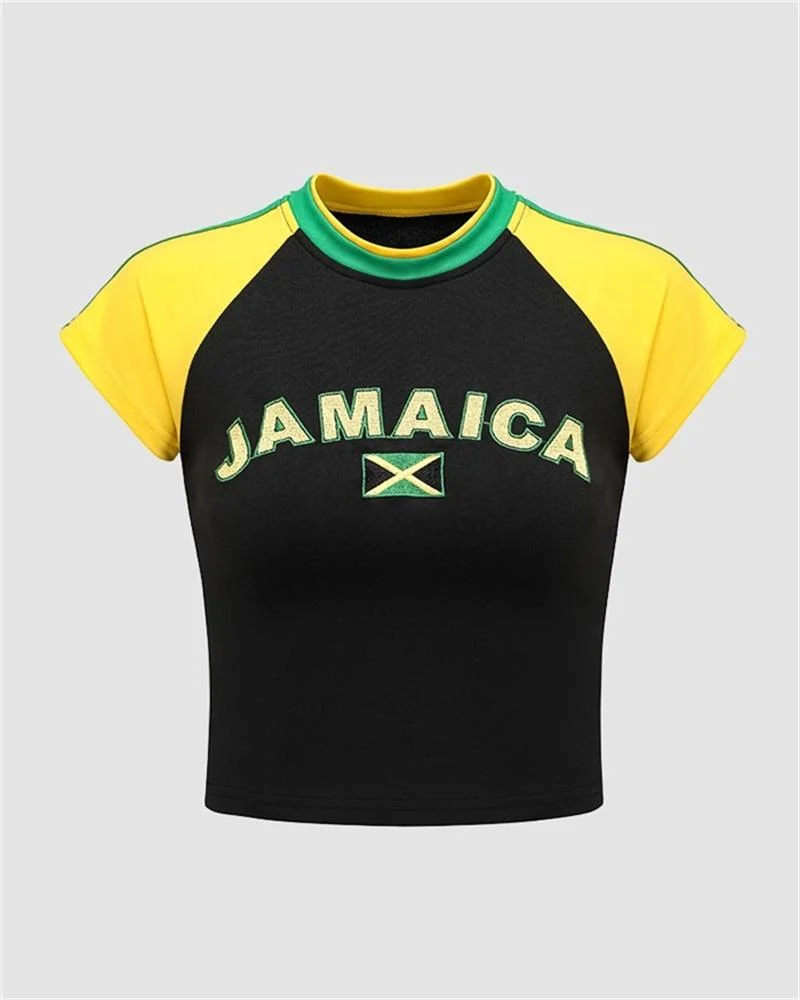 Jamaica Sporty Cropped Top