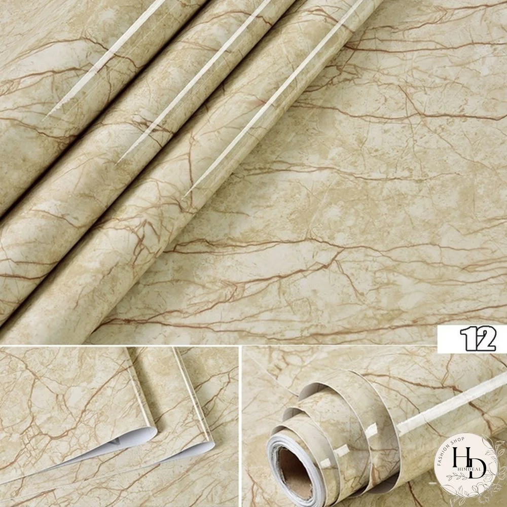 [continuous size] 40x50cm Self Adhesive Wallpaper Peel & Stick Removable Stone Effect Wall Stickers For Kitchen Countertop Bathroom Living Room