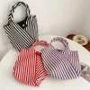 Colorful Stripe Casual Shopping Gift Lunch Handbag