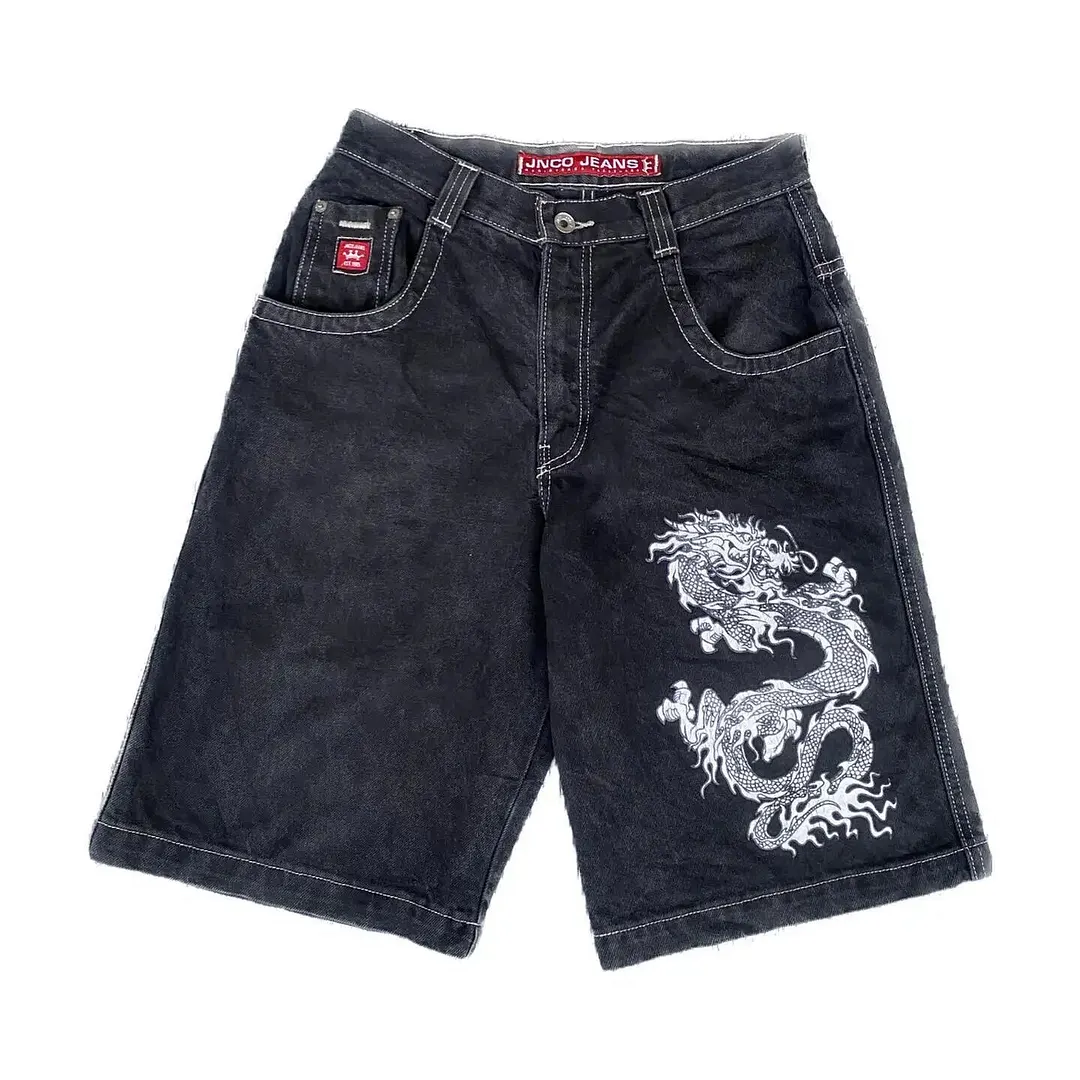 Brownm Pants Men's Loose Wide-Leg Retro Gradient Jeans Men's Tide Card High Street Straight Tube Overs