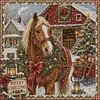 Country Horse 11CT 3 Strands DIY Stamped Cross Stitch Kit for Adult 45x45cm tapestrymarket