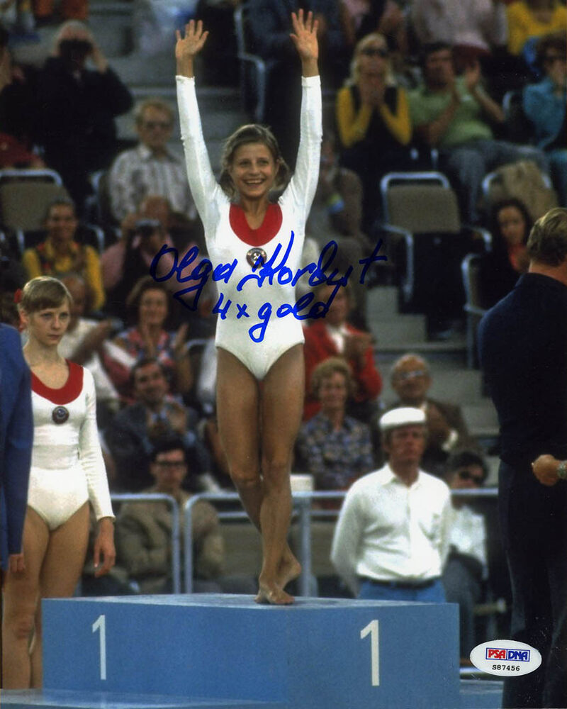 Olga Korbut SIGNED 8x10 Photo Poster painting Olympic Gymnastics Champ GOLD PSA/DNA AUTOGRAPHED