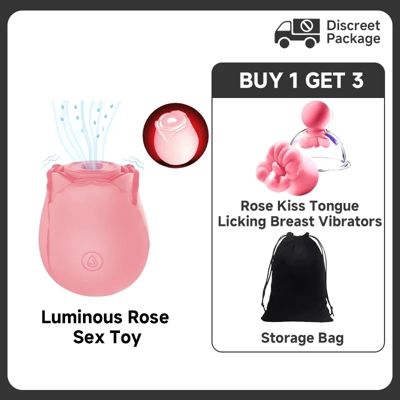 2025 Upgraded Luminous Original Rose Sucker In Pink