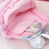 Kid Baby Girl Fashion Colorful Girls Cute PU Laserl Bag Unicorn Plush Backpack