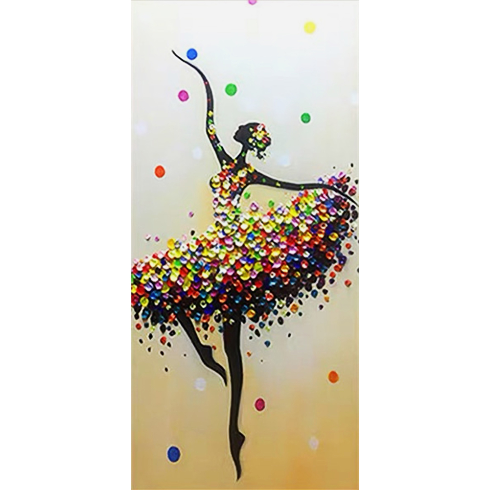 

45*85CM - Women Dancer - Round Drill Diamond Painting, 501 Original