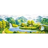 Mountain Stream-11CT Stamped Cross Stitch Silk Thread 150*66cm/59.06*25.98in(Big Size)