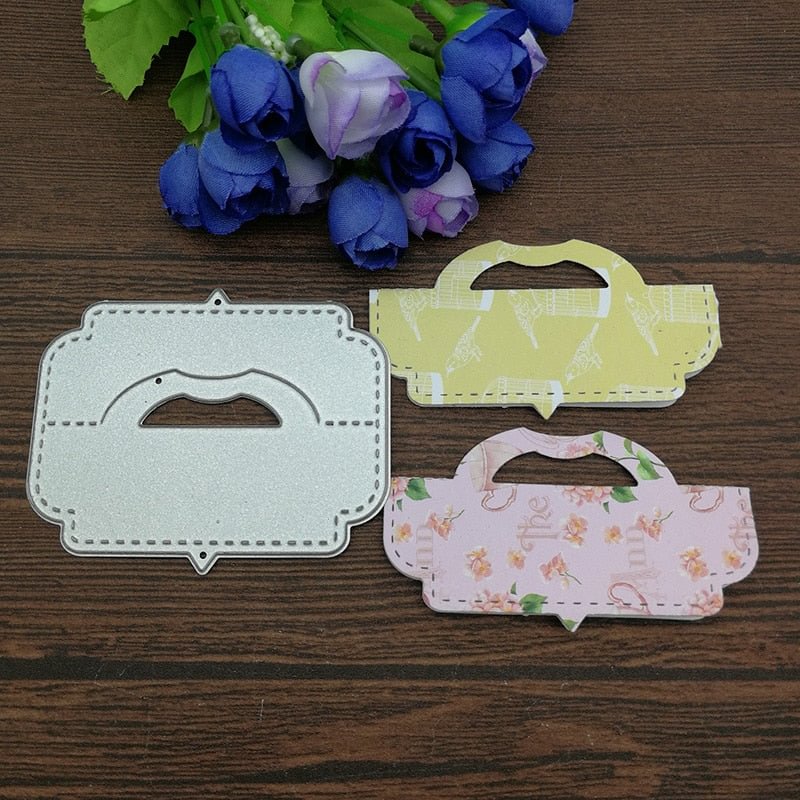 gift card box pack bag topper head handle Metal Cutting Dies For DIY Scrapbooking Album Embossing Paper Cards Decorative Crafts