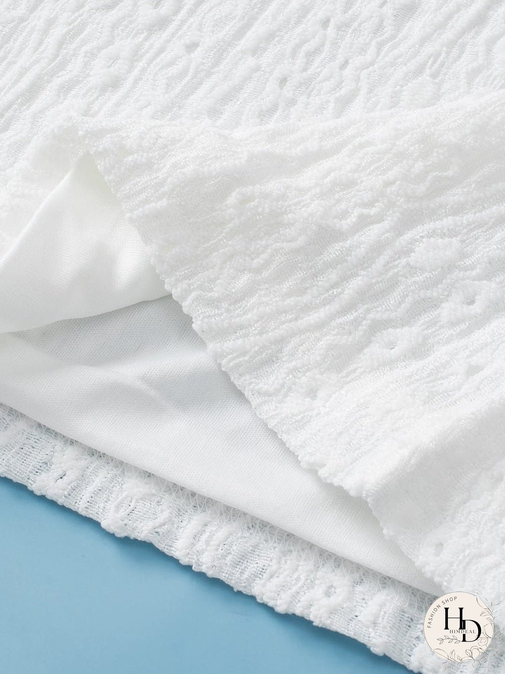 Delicate Eyelet White Shorts Ensemble