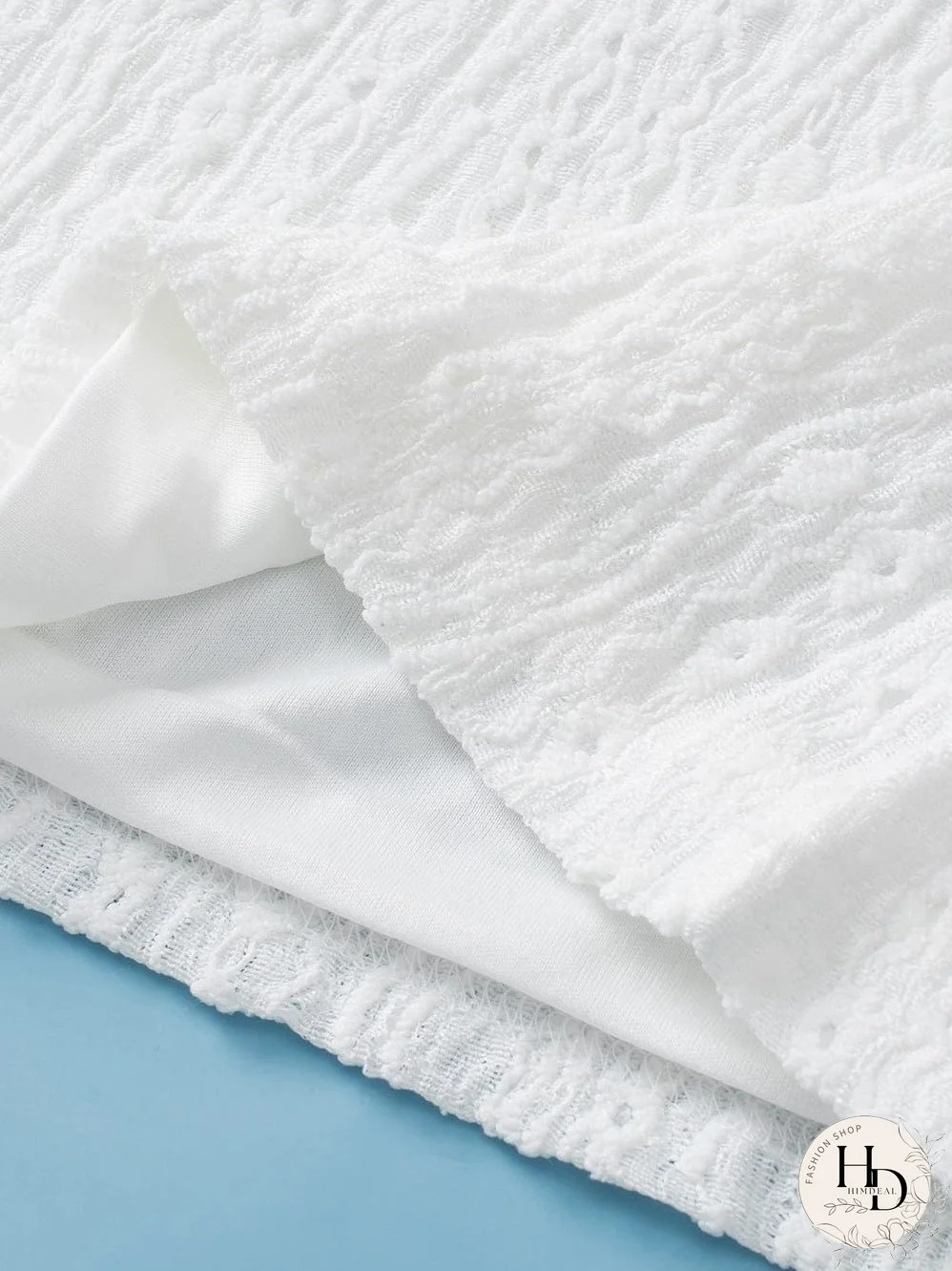 Delicate Eyelet White Shorts Ensemble