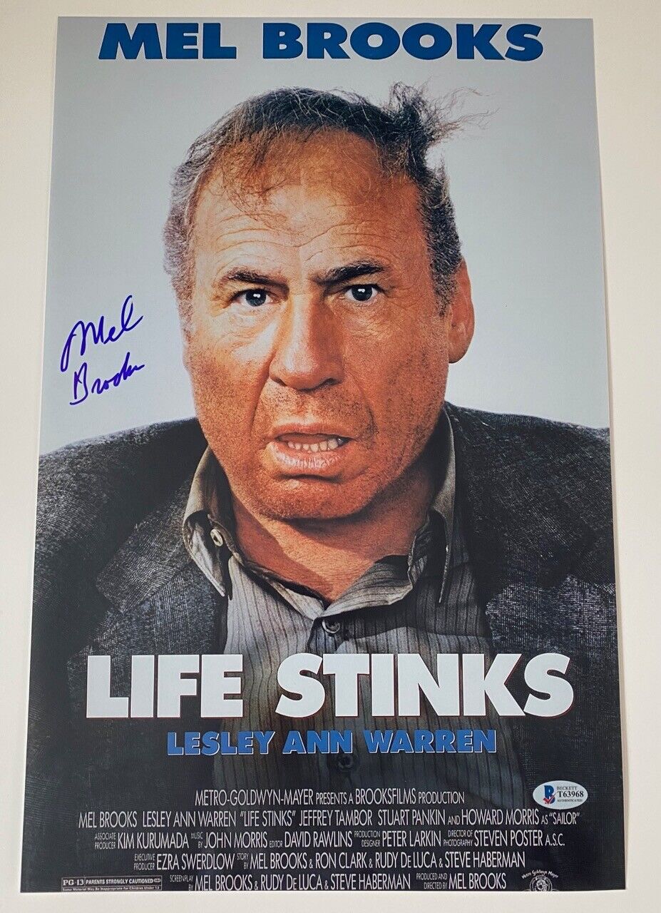 Mel Brooks Signed Autographed LIFE STINKS 11x17 Movie Poster Photo Poster painting Beckett COA