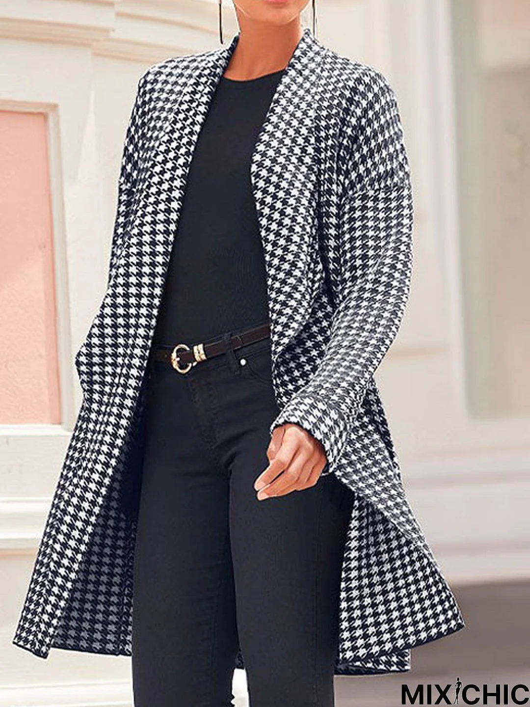 Casual Loose Shawl Collar Other Coat