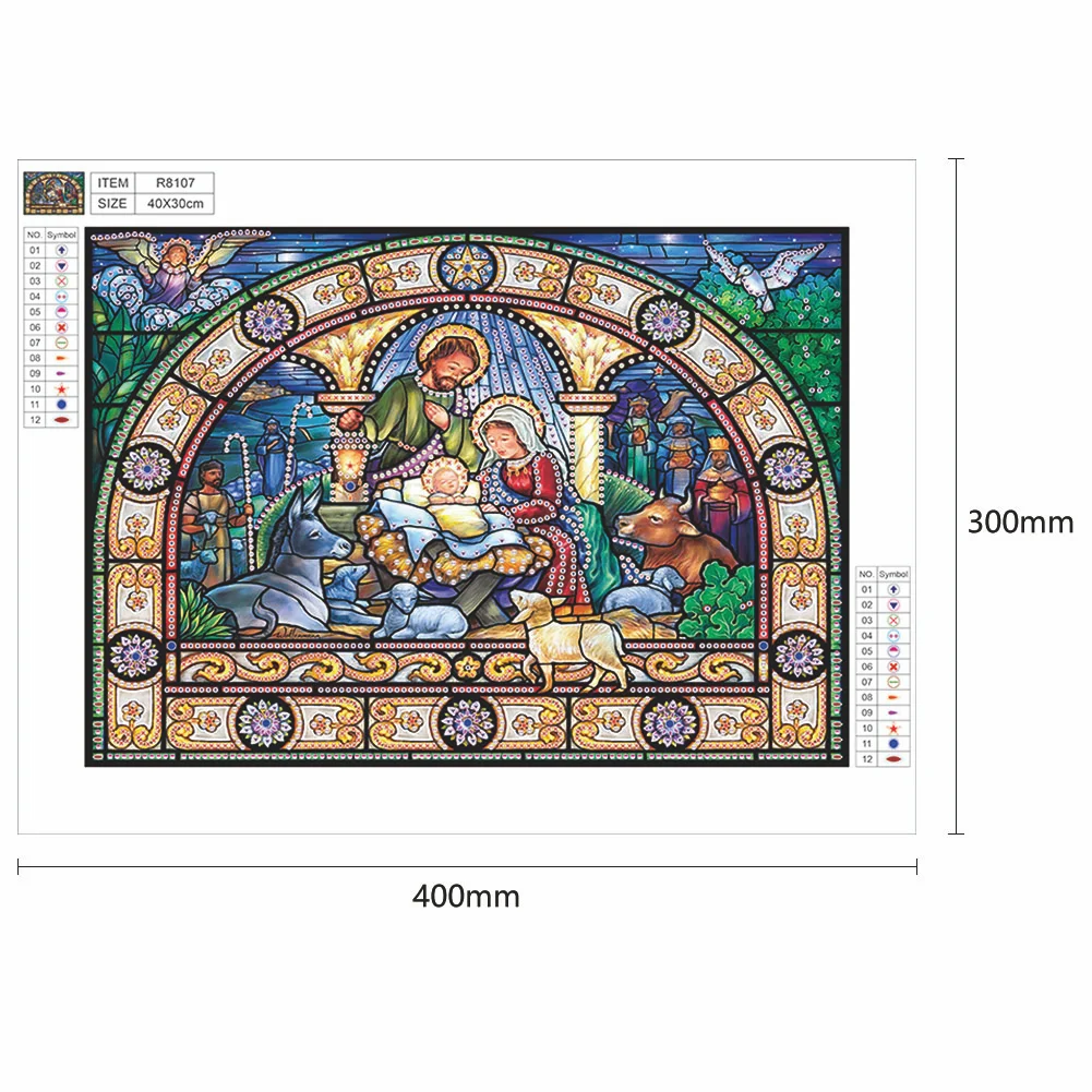 Diamond Painting - Special Shaped Drill - Religion Family(40*30cm)