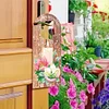 Diamond Painting Christmas Candle Flower Door Handle Hanging Sign Door Wooden Pendant