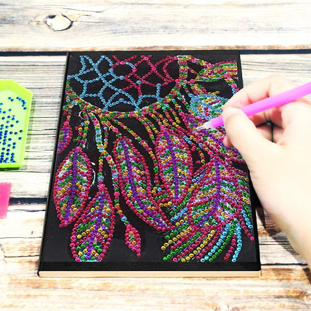 DIY Dreamcatcher Notebook-Diamond Painting - 50 Pages A5 Sketchbook