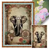 (Multi-Style) Animal Retro Poster-11CT Stamped Cross Stitch 40*60cm/15.75*23.62in (Big Size)