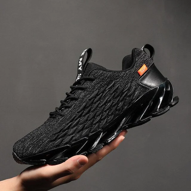 Men's Sneakers Design Fish-scale Pattern Damping Rebound Running Shoes Big Size 46 Chunky Sneakers Men Tenis Masculino