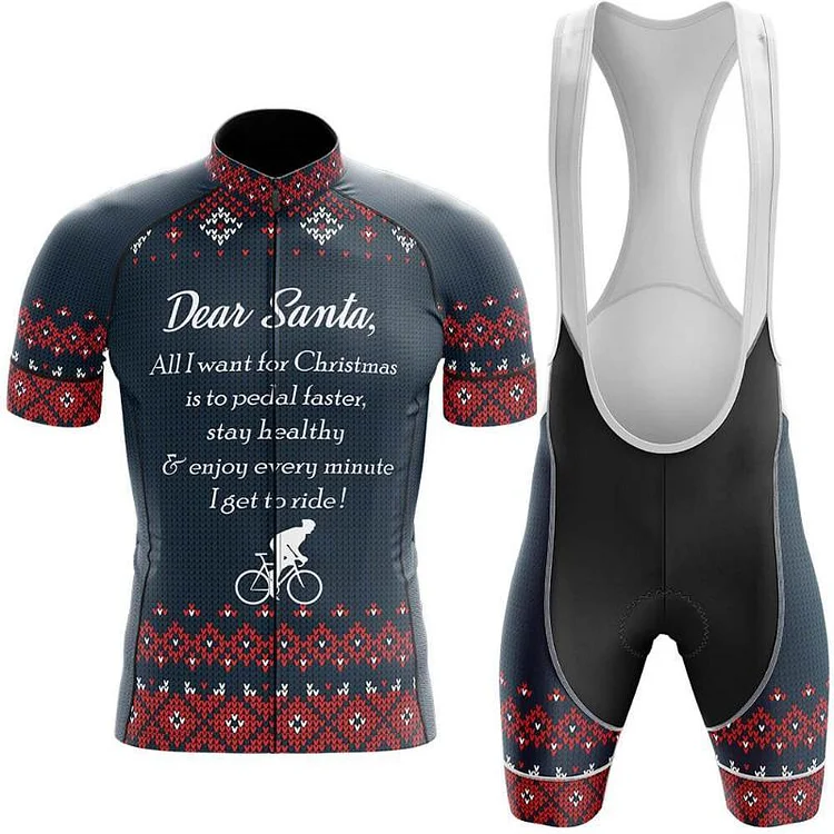 A letter to Santa Men's Short Sleeve Cycling Kit