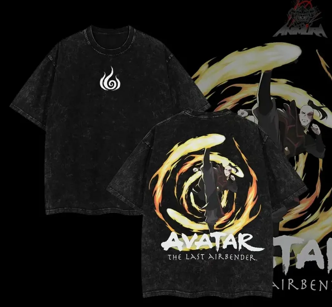 Avatar The Last Airbender Printed Unisex Washed T-Shirt