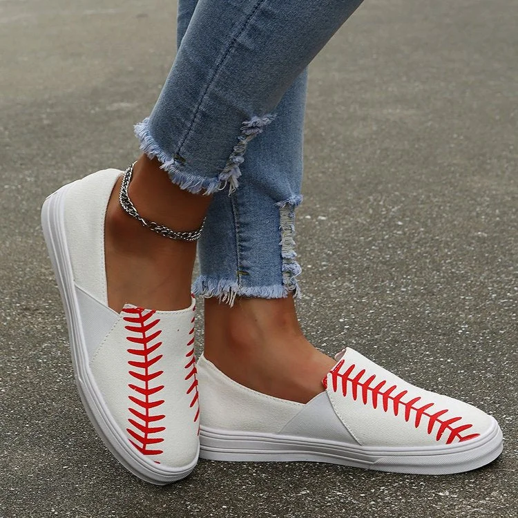 Back To School Shoes For Women 2022 Autumn Fashion Printing Canvas Shoes Women Loafers Women Plus Size Casual Flat Shoes Zapatos Para Mujer