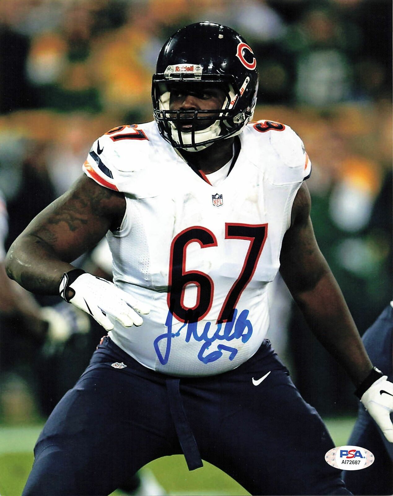 JORDAN MILLS Signed 8x10 Photo Poster painting PSA/DNA Chicago Bears Autographed