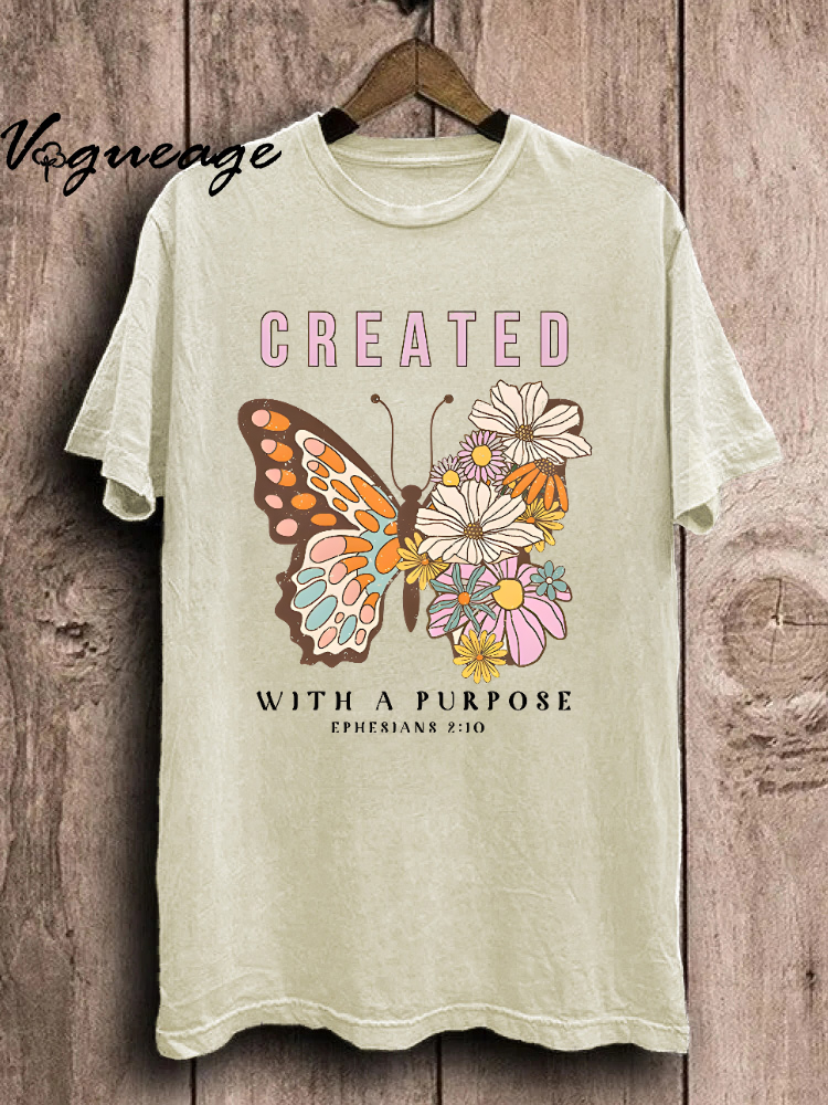 Created With Purpose Unisex Washed T-Shirt