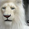 Limited edition handmade latex white lion head cover