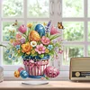 Diamond Painting Acrylic Easter Eggs Flowers Diamond Painting Desktop Ornaments