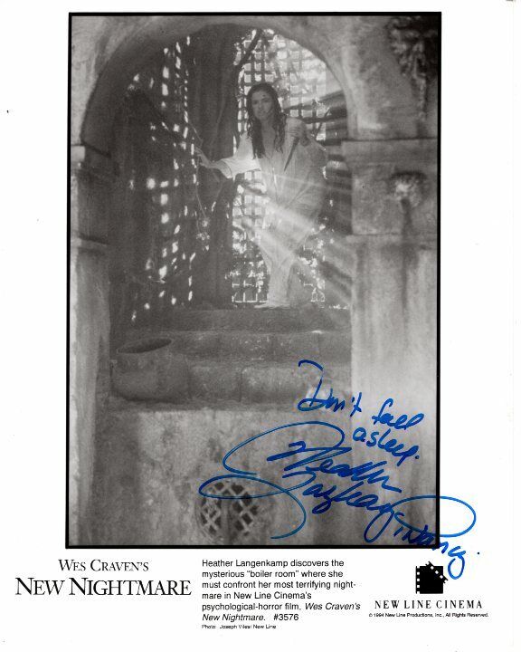 HEATHER LANGENKAMP Signed WES CRAVEN'S NEW NIGHTMARE NANCY Original Press Photo Poster painting