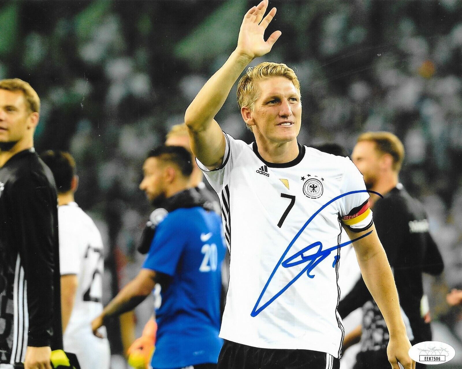 Bastian Schweinsteiger Fire Bayern signed Germany World Cup 8x10 Photo Poster painting 9 JSA