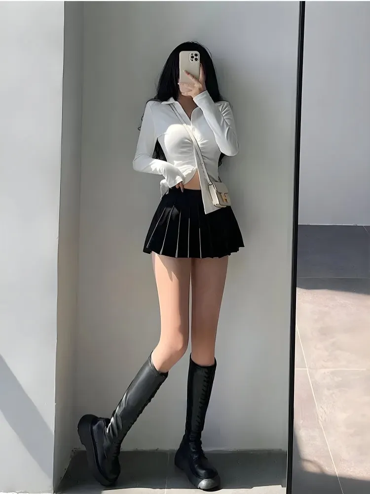 Brownm Tennis Mini Skirt