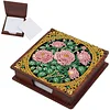 Wooden DIY Rose Diamond Painting Kit Note Box with 160 Papers for Office Desk