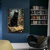 Chat noir-pleine peinture diamant rond-40 * 60cm-dp grande taille