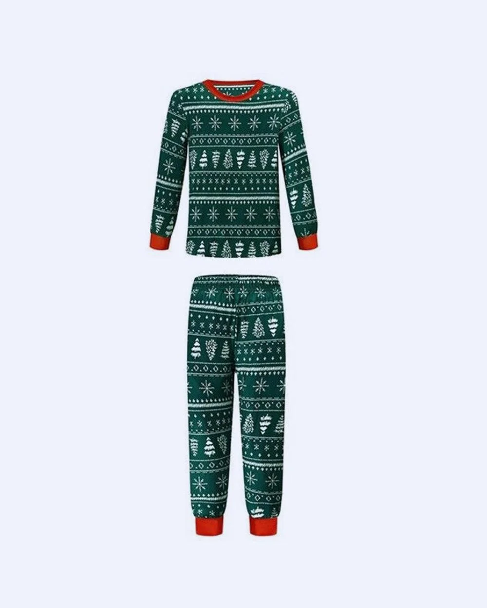 Green Christmas Trees Family Pajamas