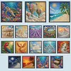 Pearl Full DIY 5D Round Drill Gem Art Diamond Painting Kits 15.75x15.75 in Diamond Dots Paintings Picture Arts Craft Diamond Art Kits for Adults Beginner Home Wall Decor