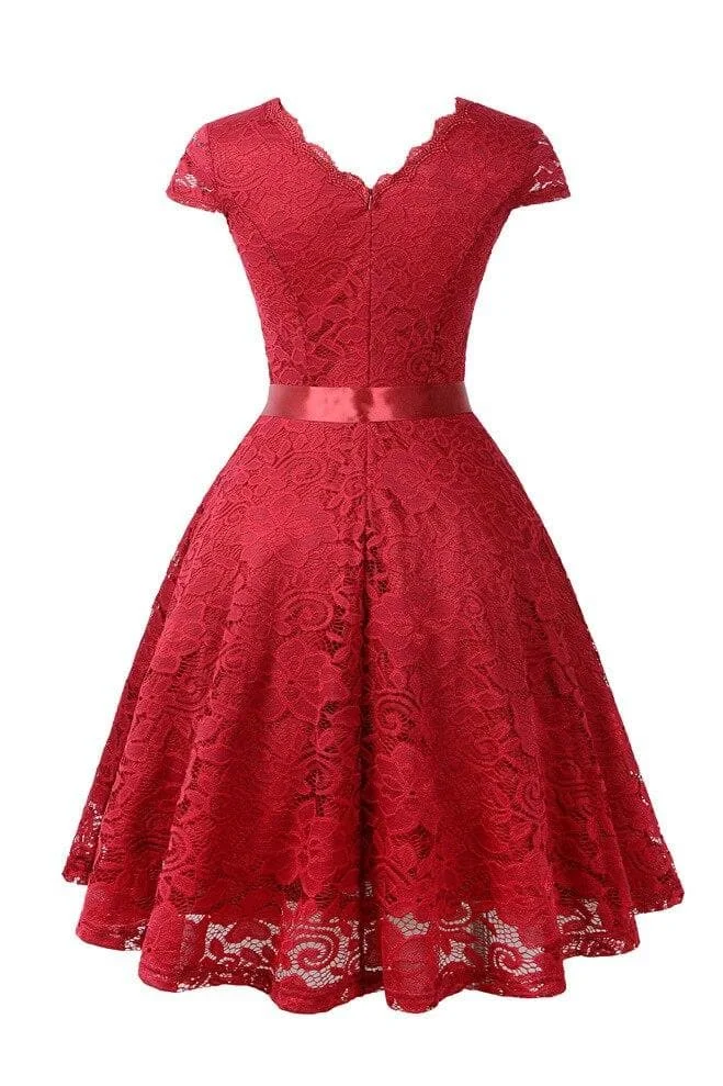 5 Colors Robe Vintage Lace Dress SP14458