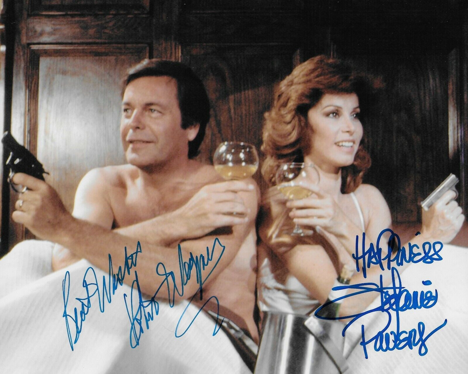 Robert Wagner & Stefanie Powers Hart to Hart Original Autographed 8X10 Photo Poster painting #18