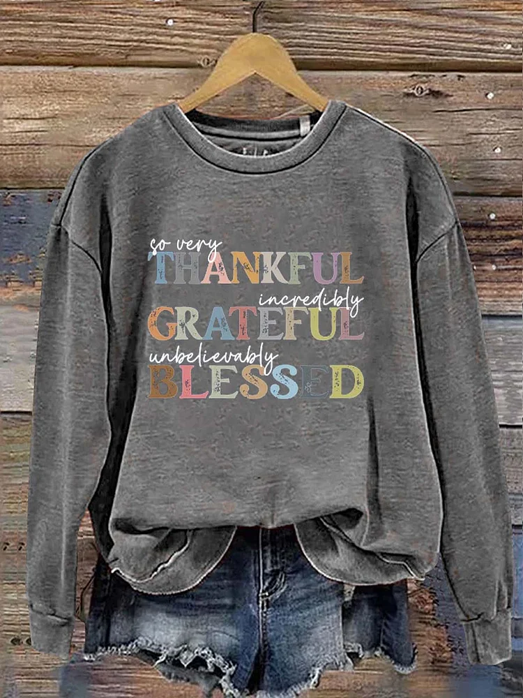 Women'S Thanksgiving Turkey Pattern Neck Sweatshirt