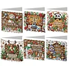 (US Only)6PCS DIY Diamond Art Christmas Greeting Cards Xmas Design Diamond Art Cards
